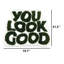 Tapis vert à poils longs «You Look Good»