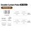 182cm Straight Shower Curtain Pole-1653922370
