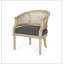 Chaise d'appoint avec structure en bois d'hévéa et revêtement gris anthracite, combinant élégance rétro et confort pour n'importe quelle pièce