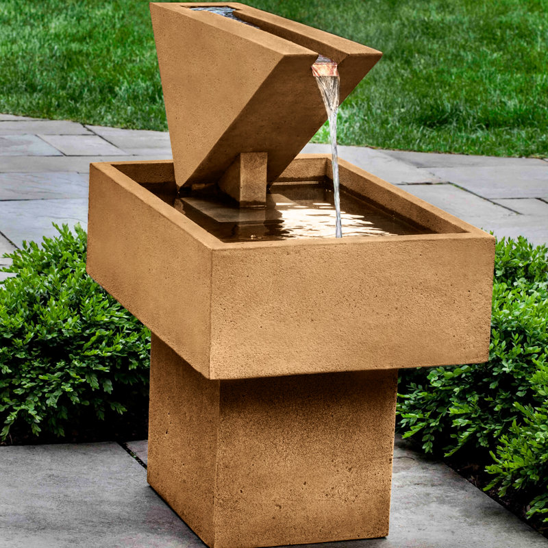 Triad Fountain, Travertine