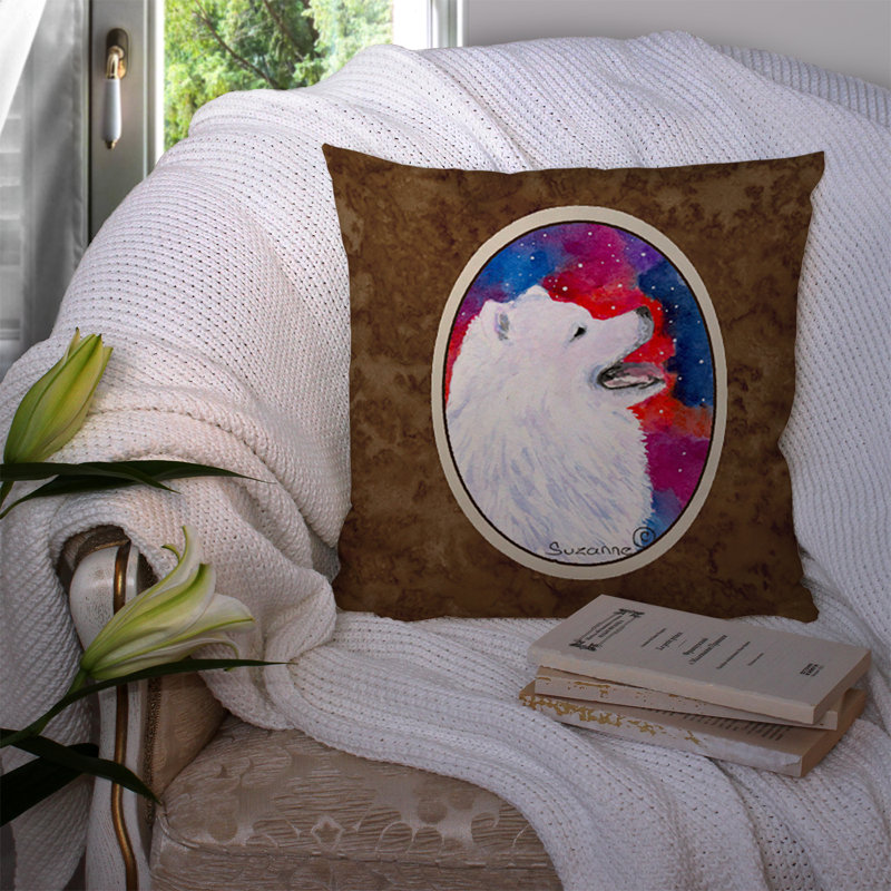 Coussin décoratif intérieur/extérieur moderne samoyède