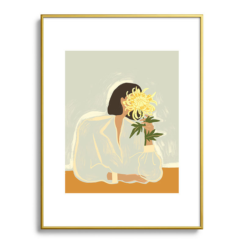 " The Chrysanthemum ", Gold, 24" H x 18" W
