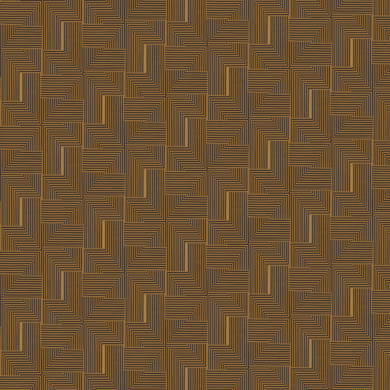Luxe Labyrinth Wallpaper, Tan
