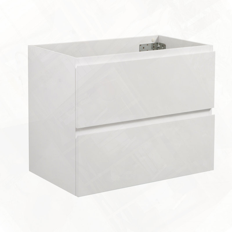 Wall Mount Bathroom Vanity With Two Soft Closing Drawers