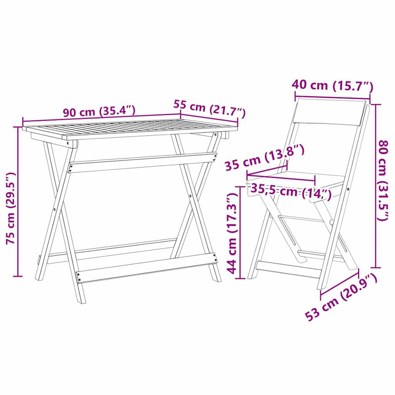 4 - Person Rectangular Solid Wood Patio Dining Set, Beige