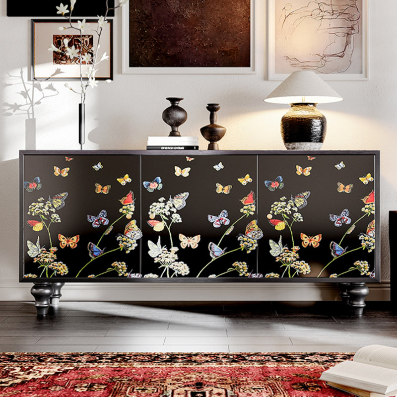 Painted Butterfly Sideboard