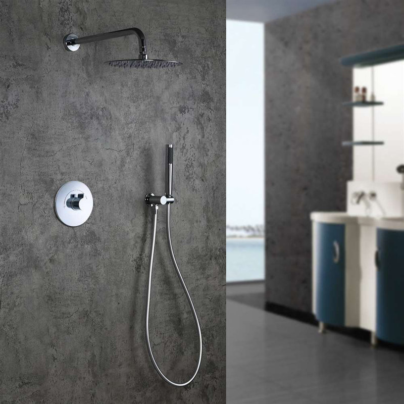 Ensemble de douche à valve 2 fonctions Fontana avec pomme de douche ronde