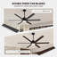 Ventilateur de plafond 60 pouces noir intelligent avec DEL à intensité variable et contrôle APP pour le salon de la chambre à coucher