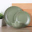 Gibson Home Queenslane 12 Piece Stoneware Matte Dinnerware Set - Matte Blue-98537340