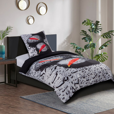 Cotton No Pattern Duvet Cover Set with Pillowcases Included