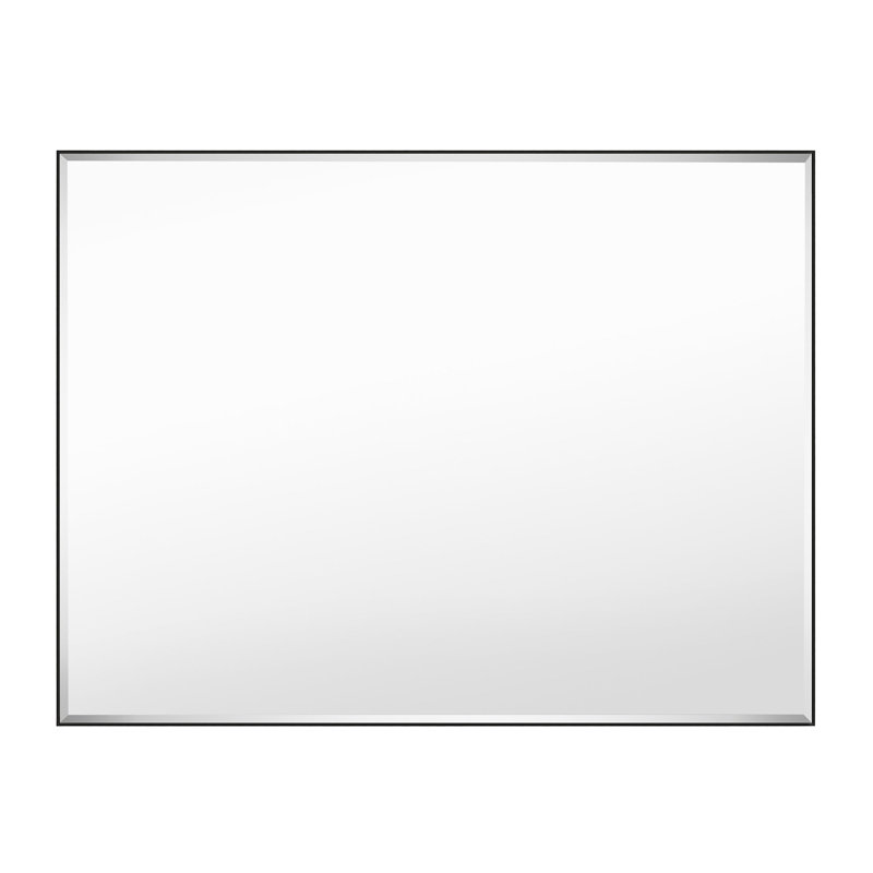 Miroir mural biseauté Reflections Sleek, 24 po x 32 po, Noir, noir, noir, noir