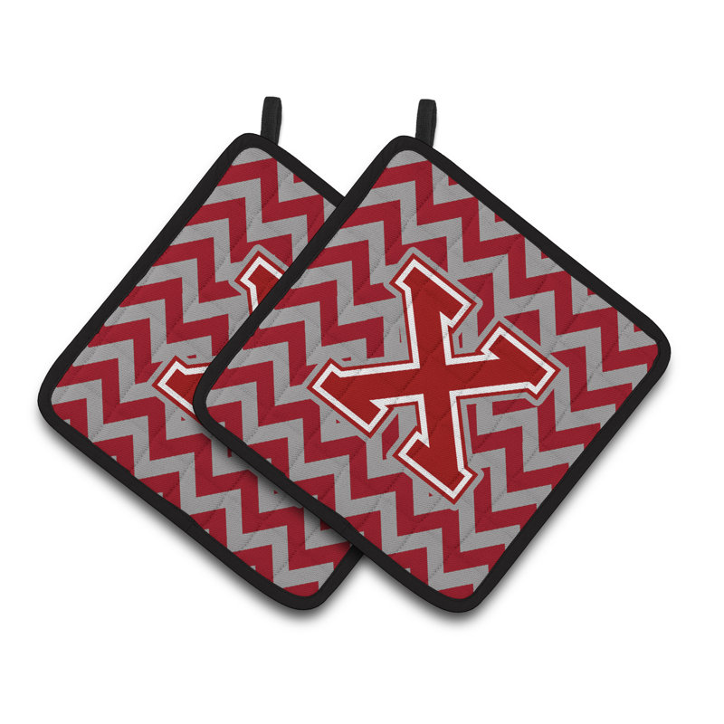 Caroline's Treasures Polyester Potholder, X, Dark Red/White