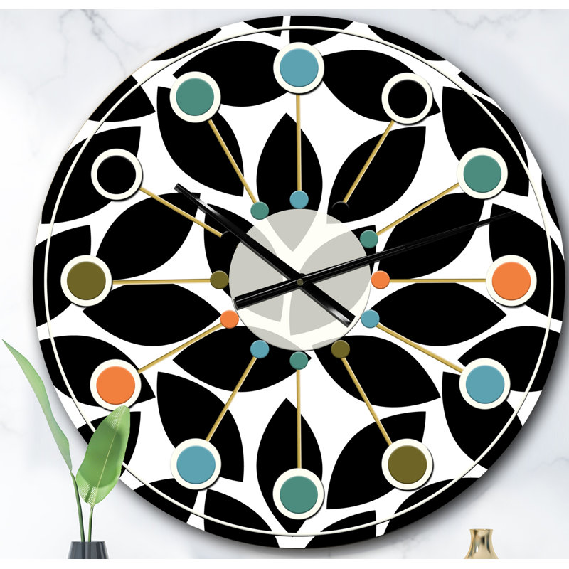 Horloge murale Mid-Century, Surdimensionné