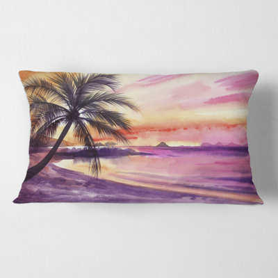 and Palm Beach Sunset Rectangular Pillow Cover & Insert