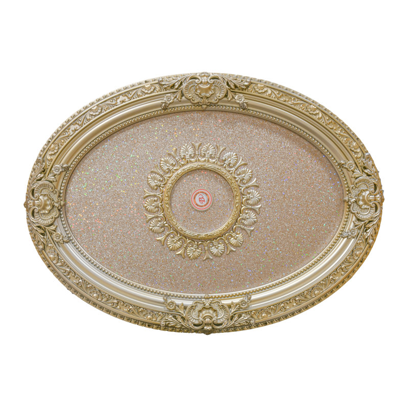 Rose Gold Oval Chandelier Ceiling Medallion