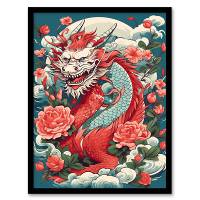 Alexaundria Fantasy Horned Dragon 2024 Chinese Year Of The Dragon - Single Picture Frame Print