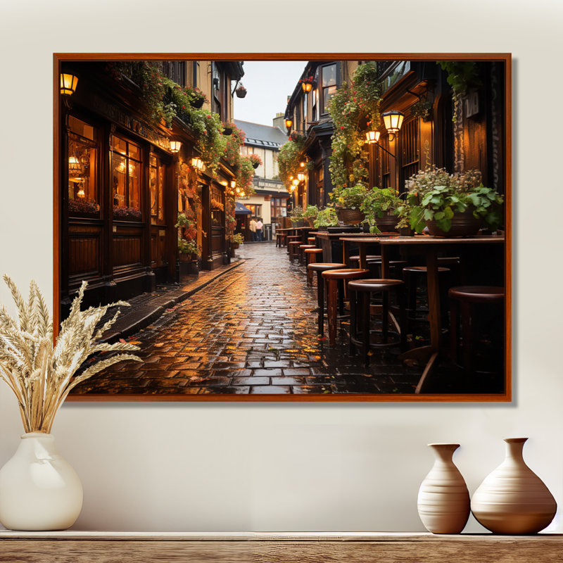 Irlande, Traditions irlandaises II - Irlande, impressions sur toile, H 30 po x l 40 po x P 1,5 po, Cadre flottant brun
