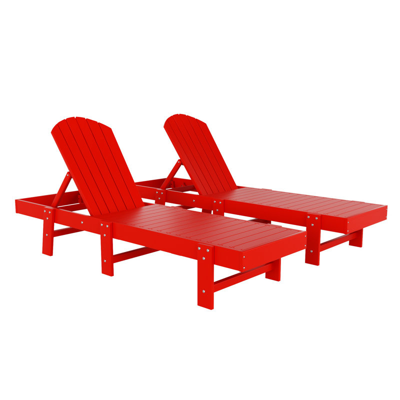 Altura Outdoor Chaise Lounge Set, Red