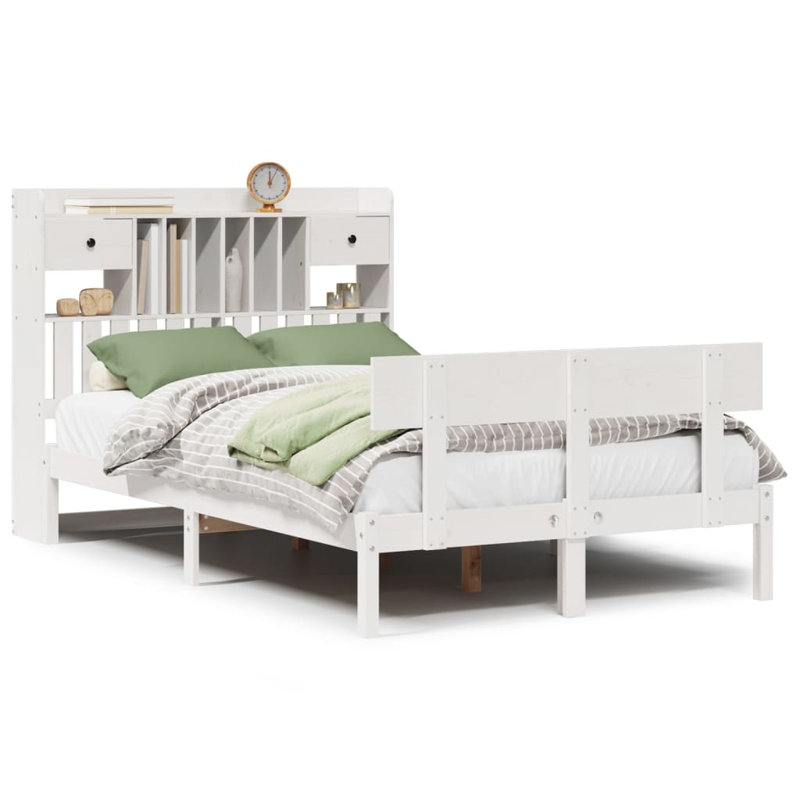 Maxeys Solid Wood Bed, White, 180 x 200cm