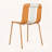 Set of 4 Modern Striped Color Block Chairs – PP Plastic Seat with Sturdy Metal Legs