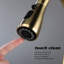 Robinet de cuisine à douchette extractible en or brossé, configuration en acier inoxydable, buse rotative à 360 °, aspect corrosion et rouille-1910120034