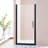 34-35.5"W X 75"H Pivot Single Swing Shower Door, Aluminium Alloy In Matte Black, 1/4" (6Mm) Thick Sgcc Tempered Clear Glass
