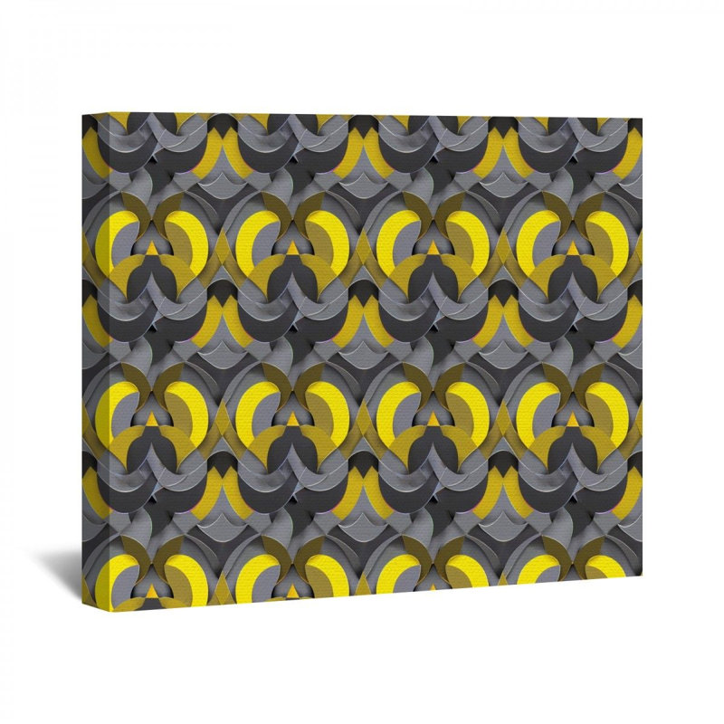 «Geometric», reproduction encadrée sur toile, H 16 po x l 16 po x P 3 po