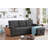 L - Shaped Convertible Sofa Bed