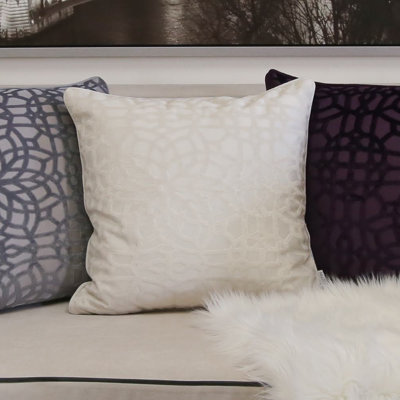  Velvet Damask 20" Throw Pillow