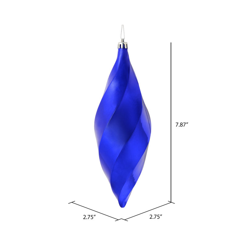 Solid Finial Ornament, Purple Shiny