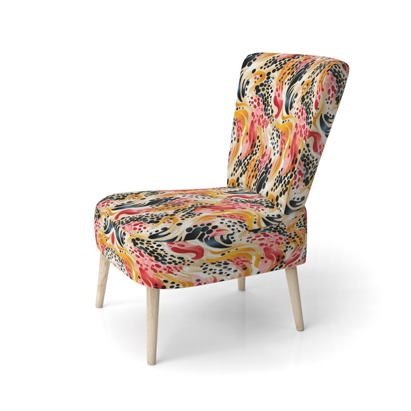 Multicolore Urban Elegance III - Chaise d'appoint rembourrée moderne et contemporaine