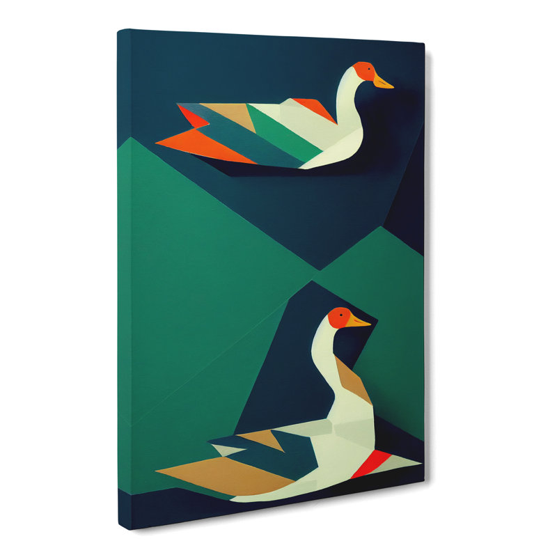 Goose Polygon - Wrapped Canvas, 76cm H x 50cm W x 3cm D