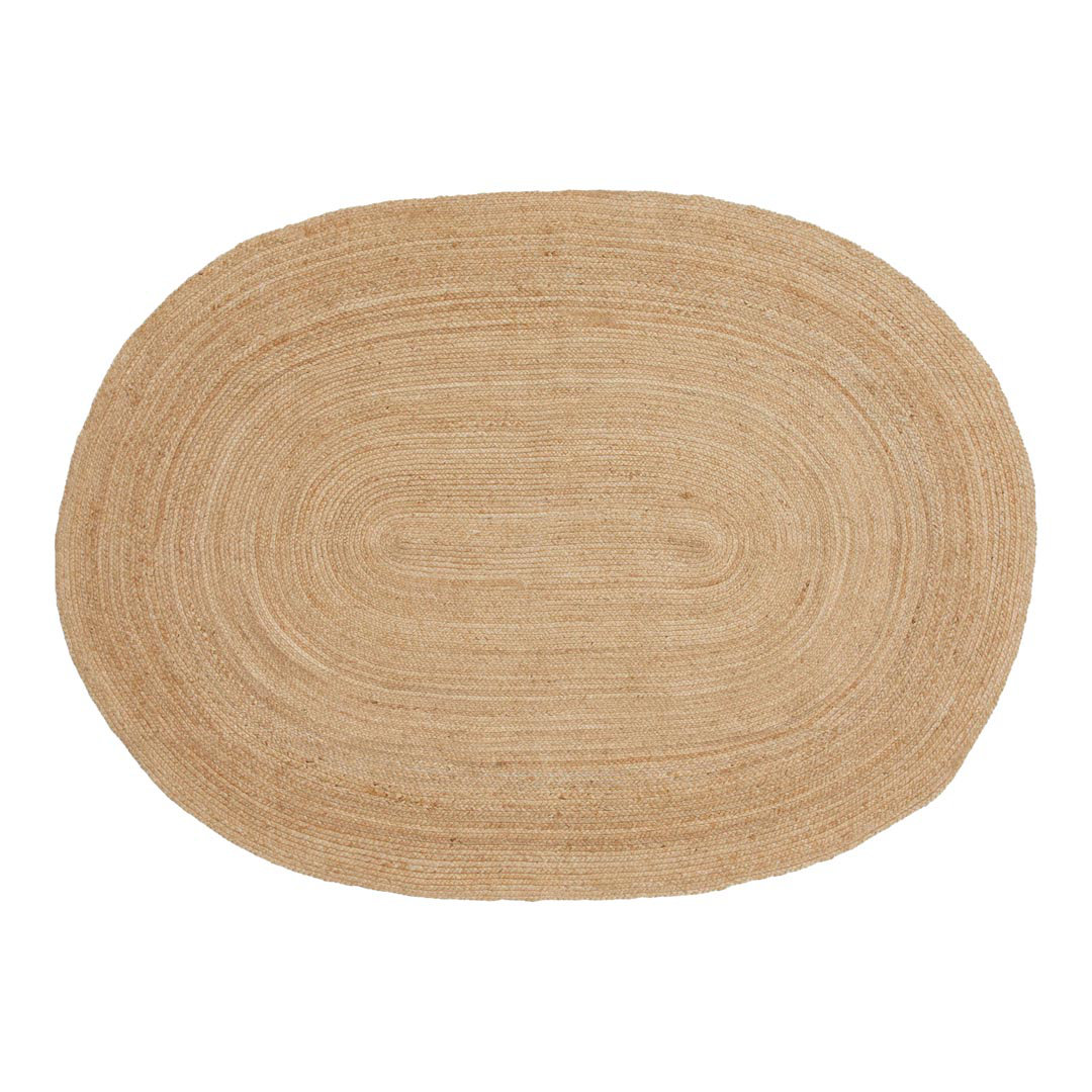Oval Alfrik Solid Colour Hand Woven 140cm X 200cm Area Rug
