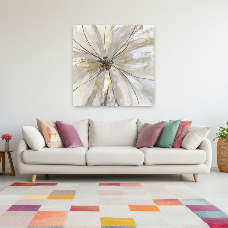 Floral, élégance abstraite, délicat, fleur élégante, art naturel, H 48 po x l 48 po