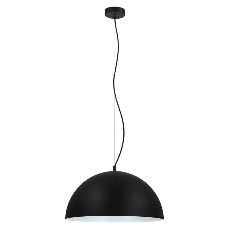 Ainslee 1 - Light Single Pendant, Black/White, 81.9" H x 15" W x 15" D