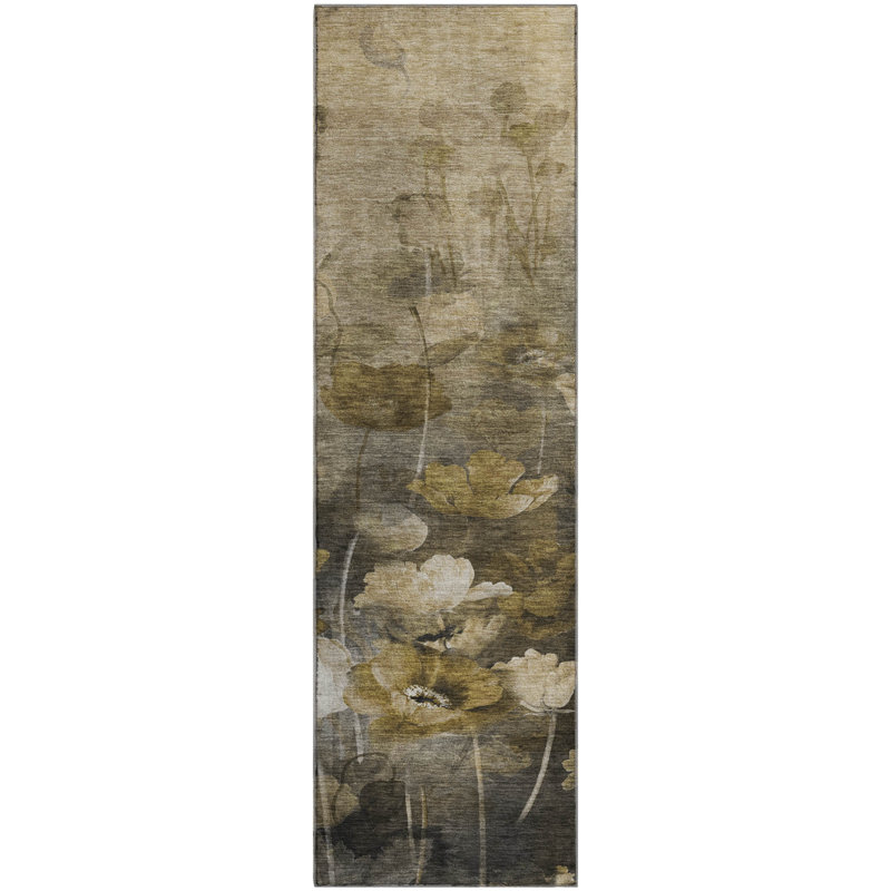 Premium Machine Washable Cerrito Taupe Rug, Runner 2'3" x 7'6"