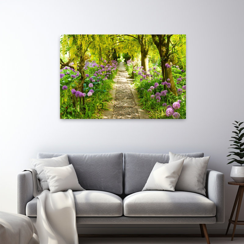 Laburnum arbres à Barnsley House, Gloucestershire, Angleterre, architecture abstraite, art floral, H 32 po x l 48 po