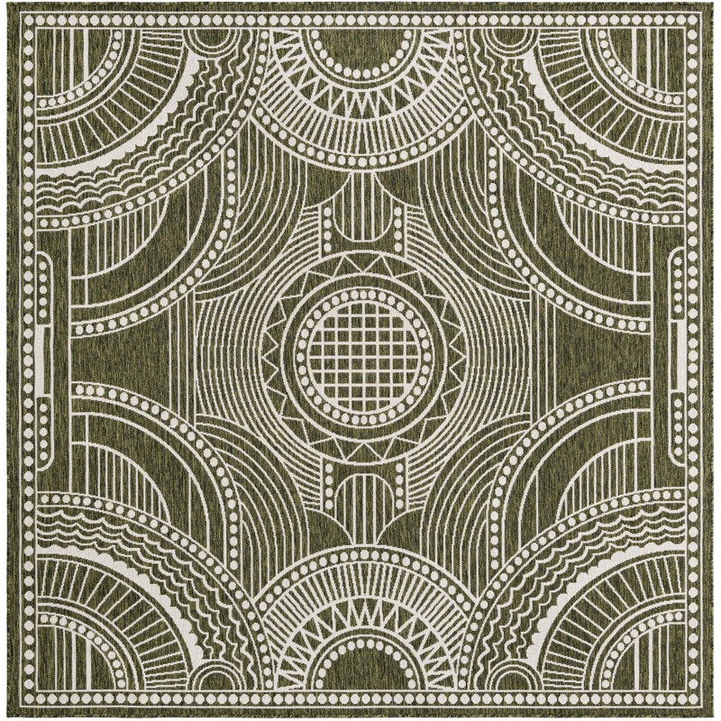 Tapis vert Aucun, Carré 7 pi 10 po