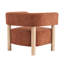 Chaise d'appoint rembourrée avec pieds en bois d'hévéa Lejon Boucle-112296352-128614671
