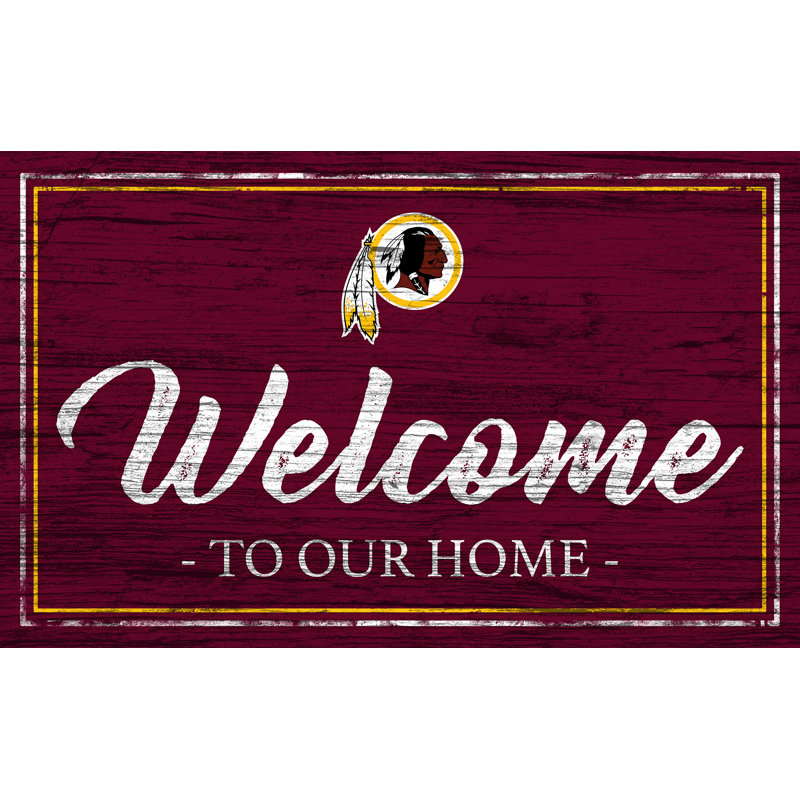 NFL " Welome " Textual Art Print, Washington Redskins