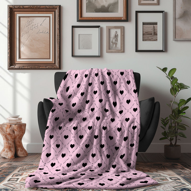 Black Passion - 1 pièce Sherpa Premium couverture 0176, L 50 po x L 60 po