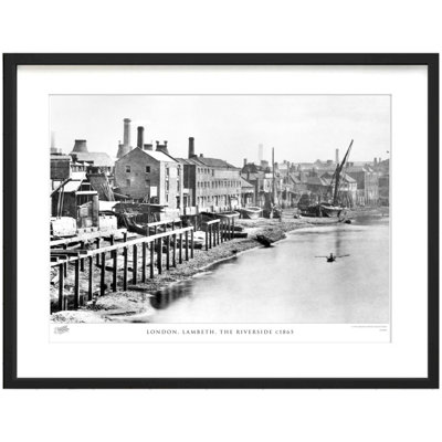 London, Lambeth, the Riverside C1865 1 Piece Single Picture Frame Wall Art