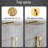 Gold Shower Assembly With Hand And Valve Trim: Natural Rainfall Head, Self-cleaning, 8.13 In Height, , Brass Trim & Lever Handles: Rain 17.48 Lb,