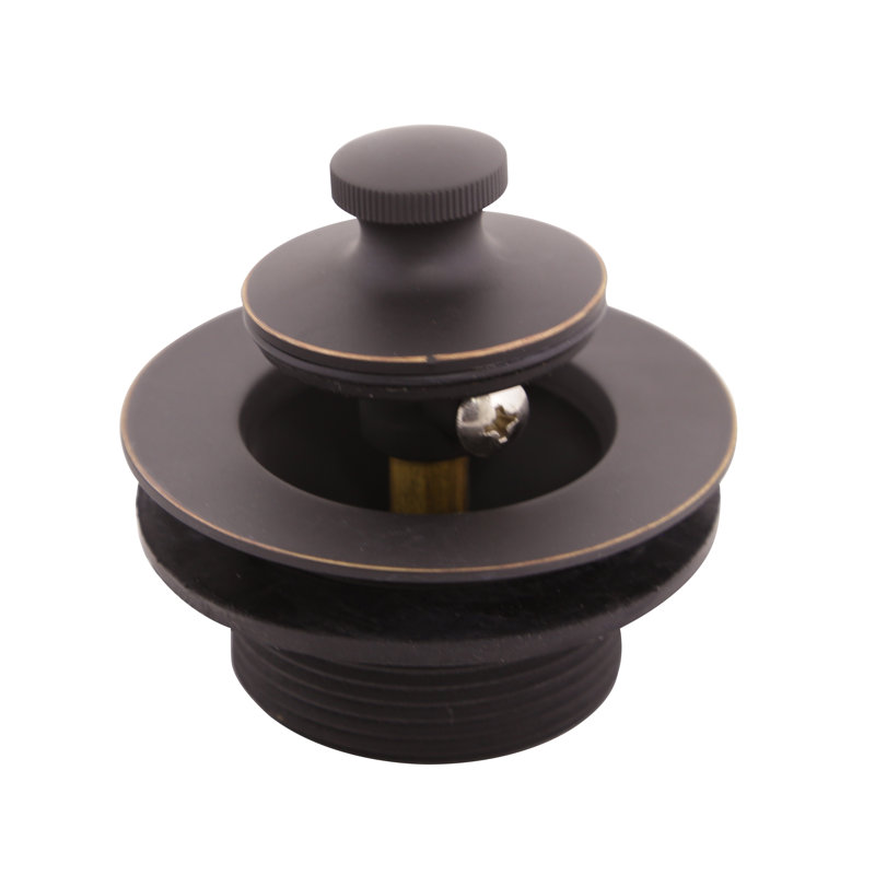 Lift and Turn Bath Drain Plug Kit with Overflow Faceplate, Oil Rubbed Bronze