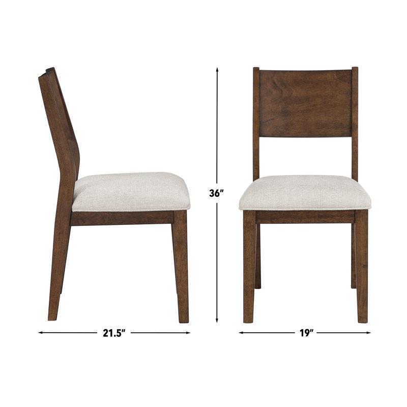 Chaise rembourrée en bois massif Canton, H 36 po x l 19 po x P 21,50 po