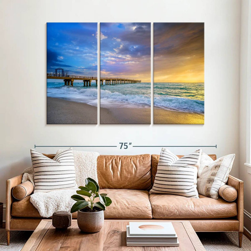 Nicci Powerful Sunrise Pier Miami SOFL, H 42 po x l 65 po