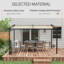 13 pi. L 10 pi. D Pergola en acier avec auvent