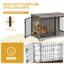 Dog Crate Furniture, Double Door Wooden Dog Crate with Barn Door, Indoor Kennel, End Side Table Animal Crates for Small Medium Large Dogs, Anti-Chew Anti-Escape-858169637-858618518