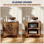 48 cm W Steel and Particle Board Bedside Table-504478195