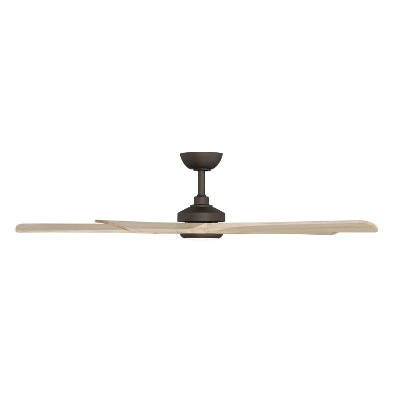 Ventilateur de plafond intelligent DEL 5CCT 56 "Seressa, Bronze, Bois de frêne